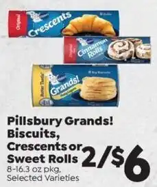Sentry Pillsbury Grands! Biscuits, Crescents or Sweet Rolls offer