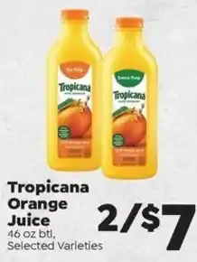 Sentry Tropicana orange juice offer