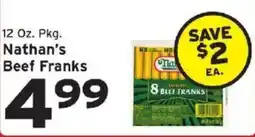 Hannaford Nathan's beef franks offer