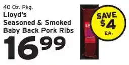 Hannaford Lloyd's Seasoned & Smoked Baby Back Pork Ribs offer