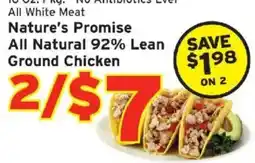 Hannaford Nature's Promise All Natural Ground Chicken offer