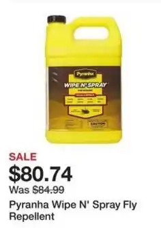 Tractor Supply Company Piranha wipe n' spray fly repellent offer