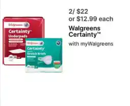 Walgreens Walgreens Certainty™ offer
