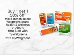 Walgreens Walgreens brand health & wellness products offer