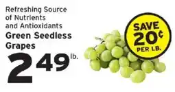 Hannaford Green Seedless Grapes offer