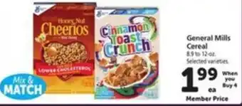 Vons General Mills Cereal offer