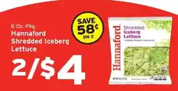 Hannaford Hannaford shredded iceberg lettuce offer