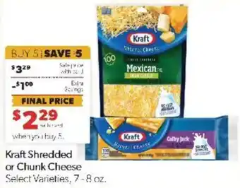 Family Fare Kraft shredded or chunk cheese offer