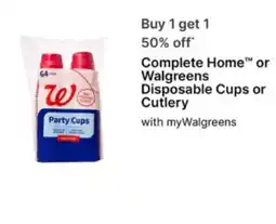 Walgreens Walgreens Disposable Cups or Cutlery offer