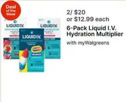 Walgreens Liquid I.V. Hydration Multiplier offer