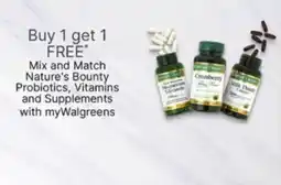 Walgreens Nature's Bounty Probiotics, Vitamins and Supplements offer