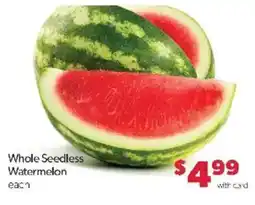 Family Fare Whole Seedless Watermelon offer