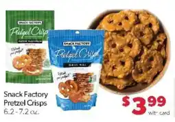 Family Fare Snack Factory Pretzel Crisps offer