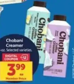 Vons Chobani Creamer offer