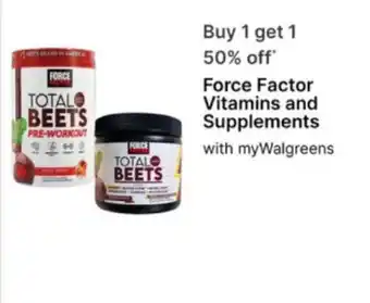 Walgreens Force Factor Total Beets Pre-Workout offer