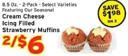 Hannaford Cream Cheese Icing Filled Strawberry Muffins offer