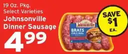 Hannaford Johnsonville dinner sausage offer