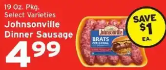 Hannaford Johnsonville dinner sausage offer