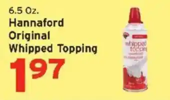 Hannaford Hannaford original whipped topping offer