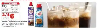 Family Fare Nestlé Coffee mate Creamer offer