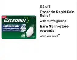 Walgreens Excedrin Rapid Pain Relief offer