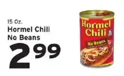 Hannaford Hormel chili no beans offer