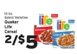 Hannaford Quaker Life Cereal offer