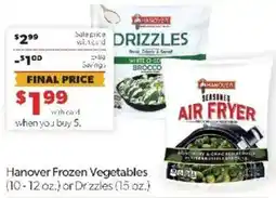 Family Fare Hanover frozen vegetables or drizzles offer