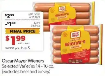 Family Fare Oscar Mayer Wieners offer