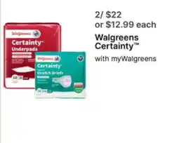 Walgreens Walgreens Certainty™ offer