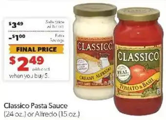 Family Fare Classico Pasta Sauce offer