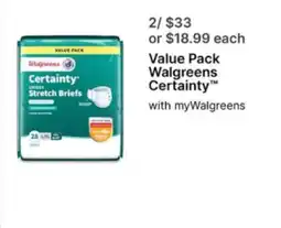 Walgreens Walgreens Certainty Stretch Briefs offer