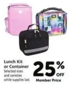 Vons Lunch Kit or Container offer