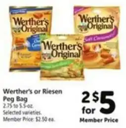 Vons Werther's Original offer