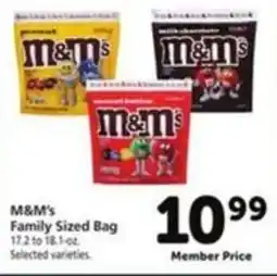 Vons M&M's Family Sized Bag offer