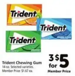 Vons Trident Chewing Gum offer