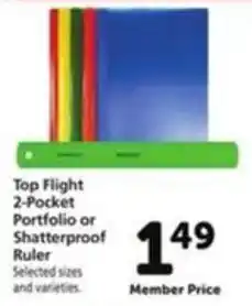 Vons Top Flight 2-Pocket Portfolio or Shatterproof Ruler offer
