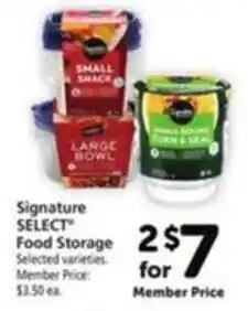 Vons Signature Select Food Storage offer