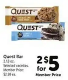 Vons Quest Bar offer