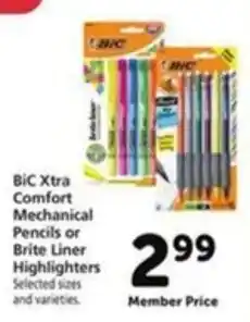 Vons Bic Xtra Comfort Mechanical Pencils or Brite Liner Highlighters offer