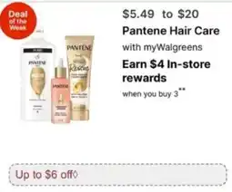 Walgreens Pantene Hair Care offer