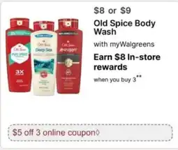 Walgreens Old Spice Body Wash offer