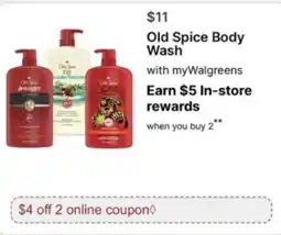 Walgreens Old Spice Body Wash offer