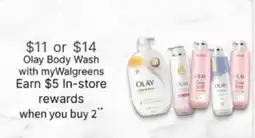 Walgreens Olay Body Wash offer