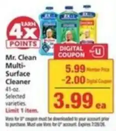 Vons Mr Clean Multi Surface Cleaner offer