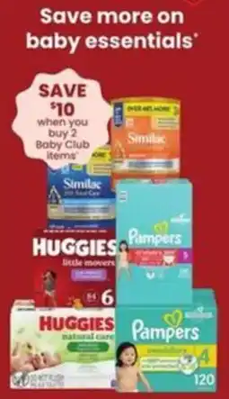 Vons Save $10 when you buy 2 Baby Club items offer