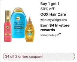 Walgreens Ogx Hair Care offer