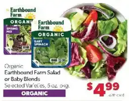 Family Fare Earthbound Farm Salad or Baby Blends offer