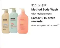 Walgreens Method Body Wash offer