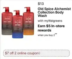 Walgreens Old Spice Alchemist Collection Body Wash offer